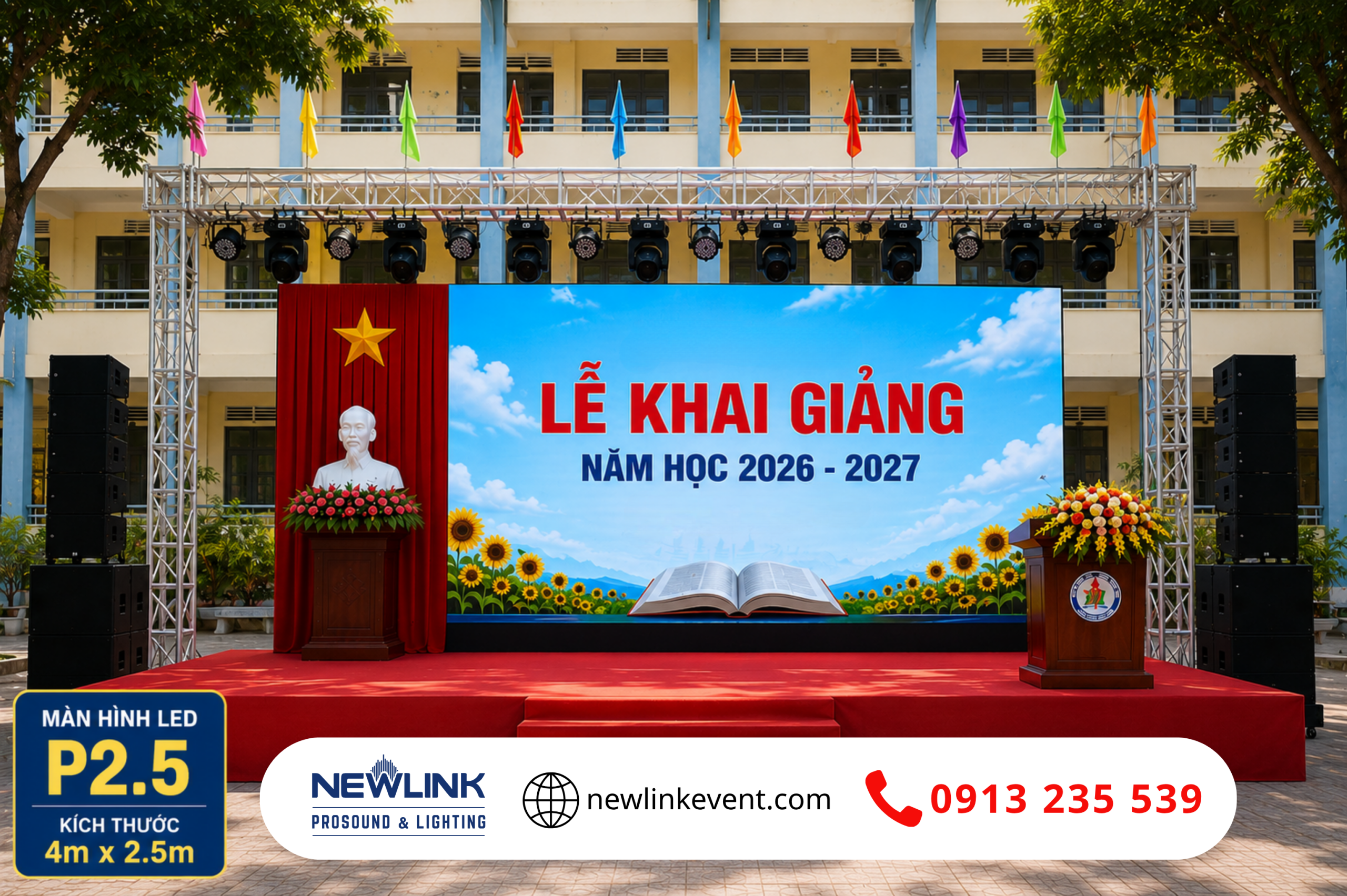 CÁCH CHỌN MÀN HÌNH LED KHAI GIẢNG PHÙ HỢP CHO TRƯỜNG HỌC