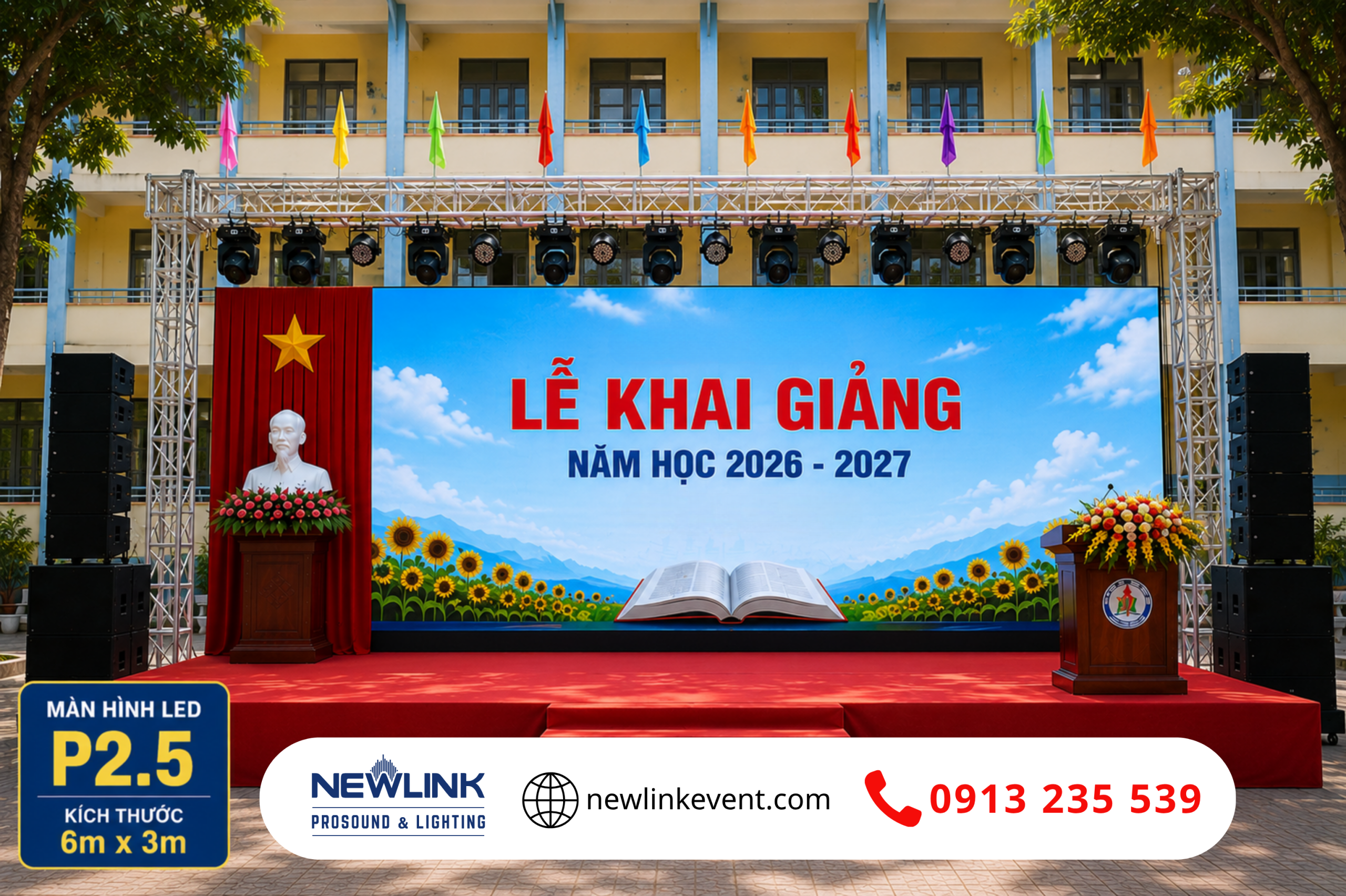 CÁCH CHỌN MÀN HÌNH LED KHAI GIẢNG PHÙ HỢP CHO TRƯỜNG HỌC