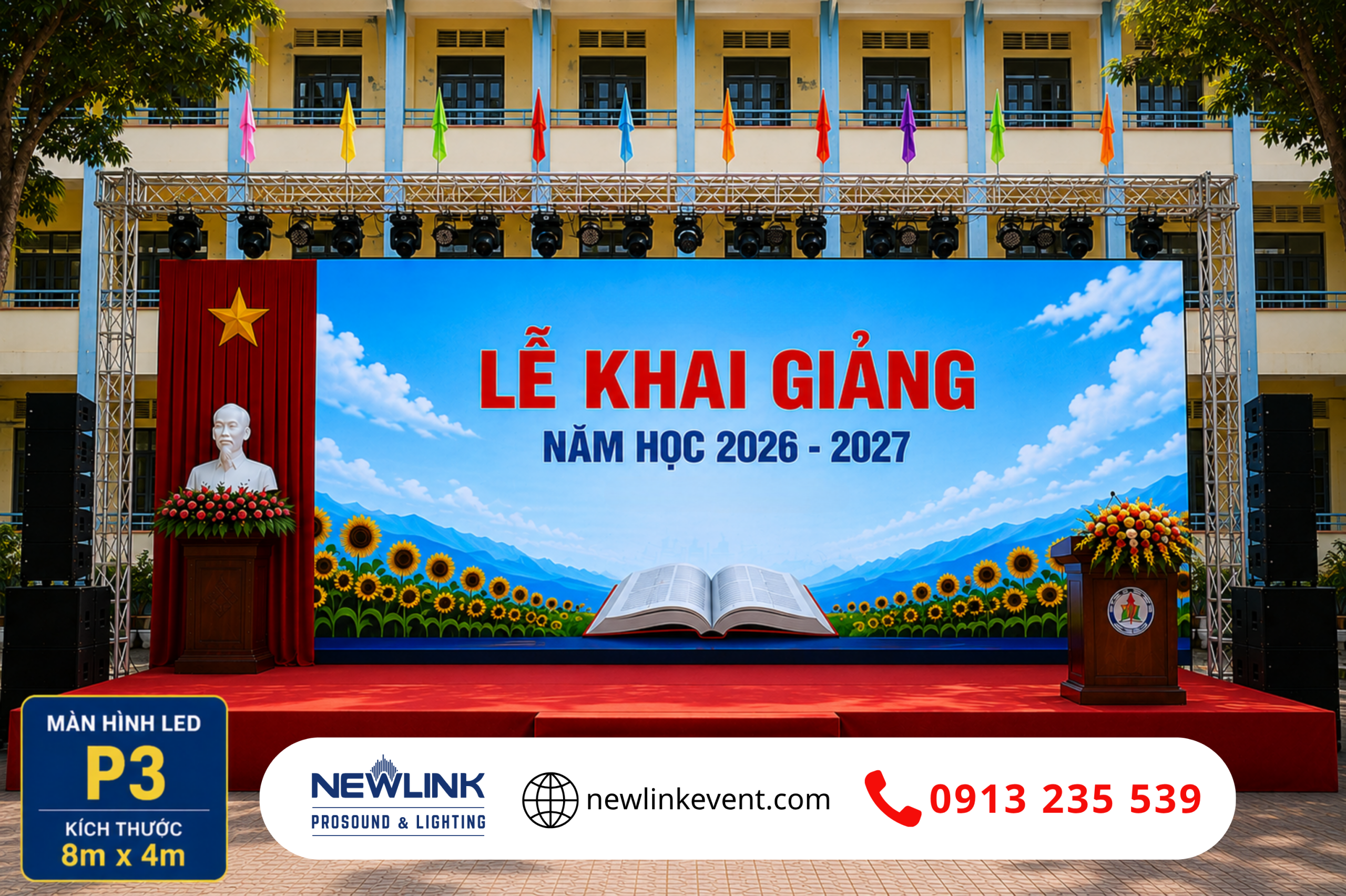 CÁCH CHỌN MÀN HÌNH LED KHAI GIẢNG PHÙ HỢP CHO TRƯỜNG HỌC
