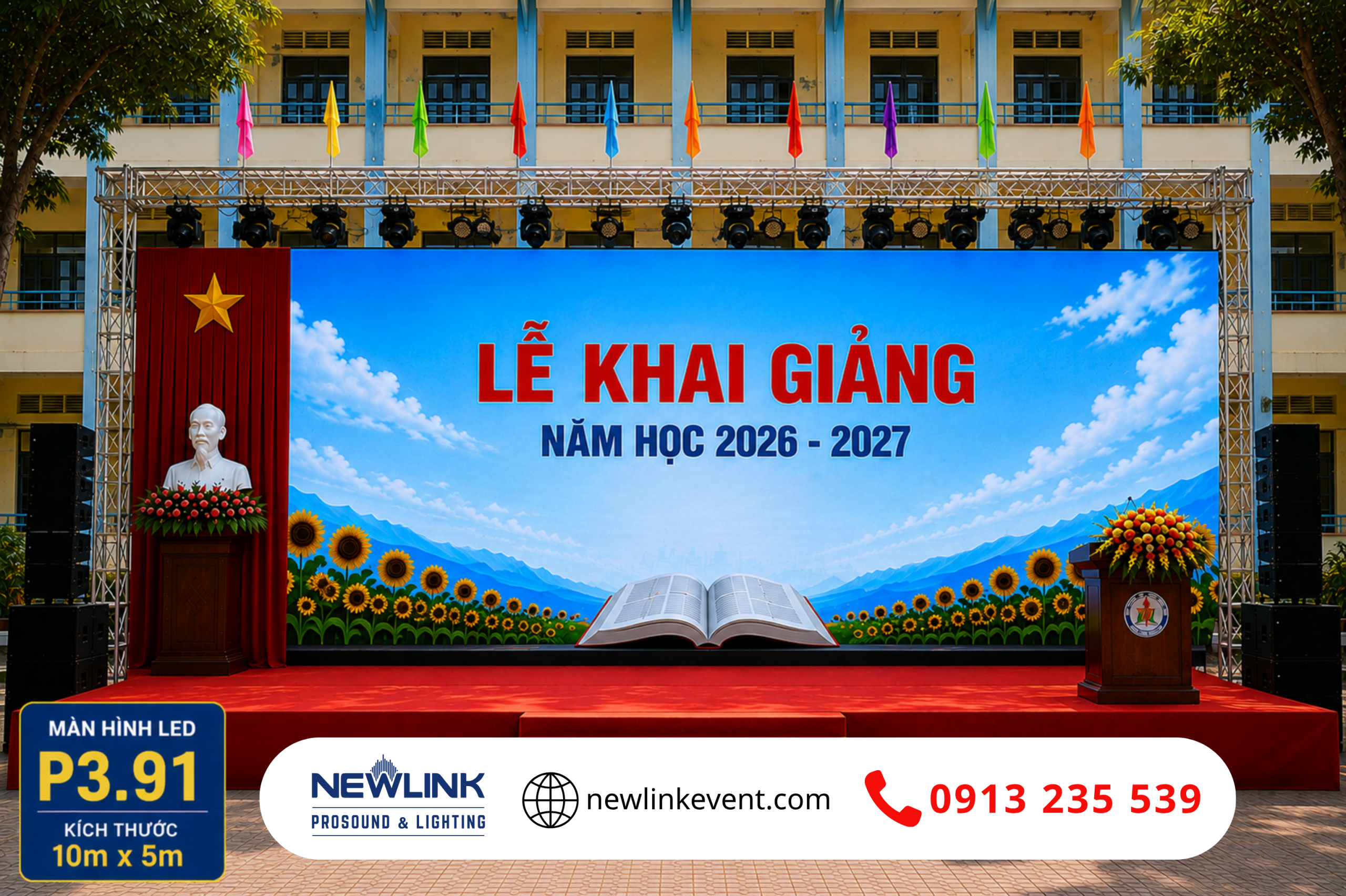 CÁCH CHỌN MÀN HÌNH LED KHAI GIẢNG PHÙ HỢP CHO TRƯỜNG HỌC