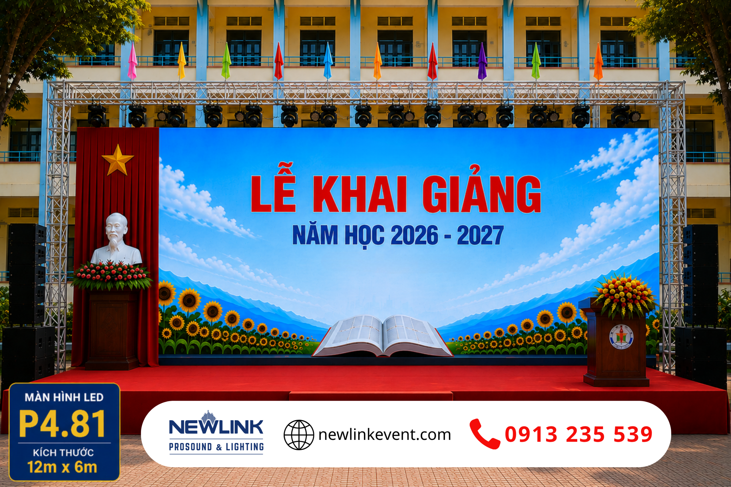CÁCH CHỌN MÀN HÌNH LED KHAI GIẢNG PHÙ HỢP CHO TRƯỜNG HỌC